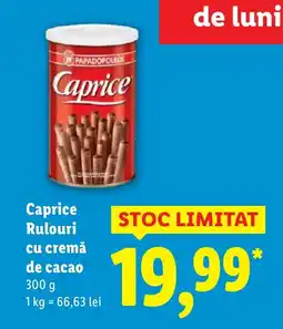 Lidl Caprice Rulouri cu cremă de cacao Ofertă