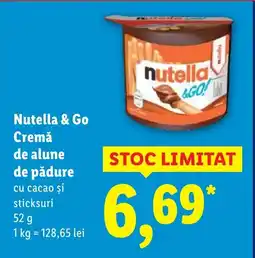Lidl Nutella & Go Cremă de alune de pădure Ofertă