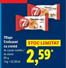 Lidl 7Days Croissant cu cremă Ofertă