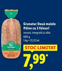 Lidl Granatur Douǎ maiele Pâine cu 3 făinuri Ofertă