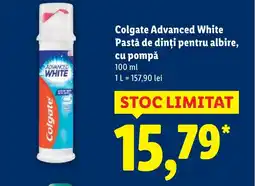 Lidl COLGATE Advanced White Pastă de dinți pentru albire, cu pompă Ofertă
