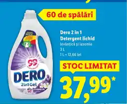 Lidl DERO 2 în 1 Detergent lichid Ofertă