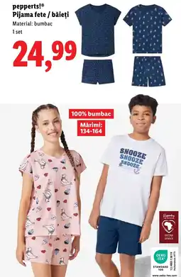 Lidl Pepperts!Ⓡ Pijama fete / băieți Ofertă