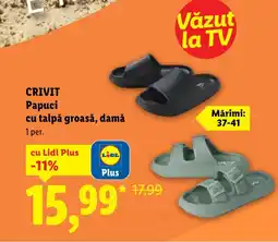 Lidl CRIVIT Papuci cu talpă groasă, damă Ofertă
