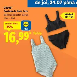 Lidl CRIVIT Costum de baie, fete Ofertă