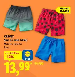 Lidl CRIVIT Şort de baie, băieţi Ofertă
