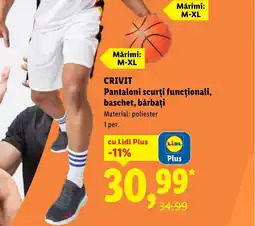 Lidl CRIVIT Pantaloni scurţi funcționali, baschet, bărbaţi Ofertă