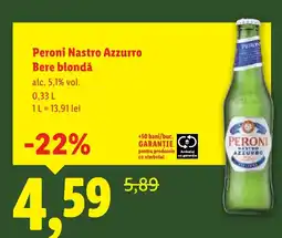 Lidl Peroni Nastro Azzurro Bere blondǎ Ofertă