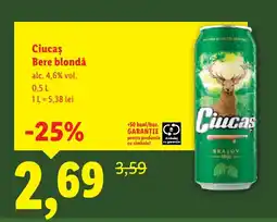 Lidl Ciucas Bere blondă Ofertă