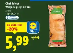 Lidl Chef Select Wrap cu piept de pui Ofertă