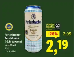 Lidl Perlenbacher Bere blondă I.G.P. bavarezǎ Ofertă