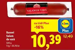 Lidl BARONI Salam de vară Ofertă