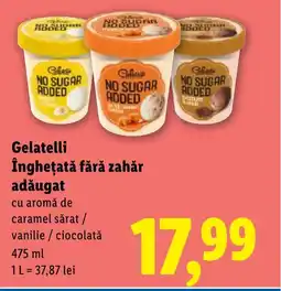 Lidl Gelatelli Îngheţată fără zahăr adăugat Ofertă
