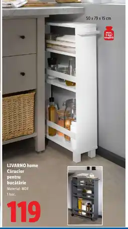 Lidl LIVARNO home Cărucior pentru bucătărie Ofertă