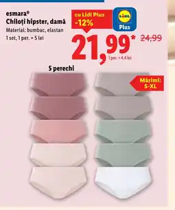 Lidl Esmara Chiloţi hipster, damă Ofertă