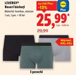 Lidl LIVERGY Boxeri bărbați Ofertă
