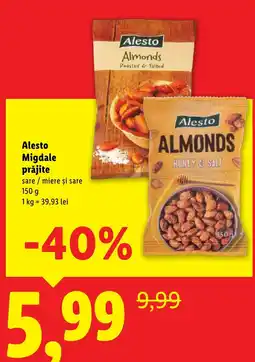 Lidl Alesto Migdale prăjite sare / miere şi sare Ofertă