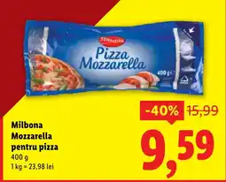 Lidl Milbona Mozzarella pentru pizza Ofertă