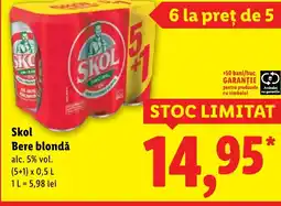 Lidl Skol Bere blondă Ofertă