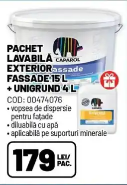 Ambient Pachet lavabila caparol exteriorassade fassade 15 l + unigrund4l Ofertă