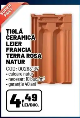 Ambient Țiglå ceramica leier francia terra rosa natur Ofertă