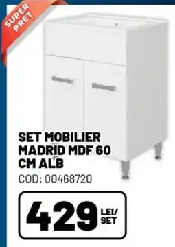 Ambient Set mobilier madrid mdf 60 cm alb Ofertă