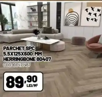 Ambient Parchet spc 5.5x125x600 mm herringbone 80407 Ofertă