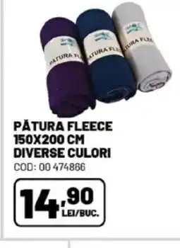Ambient Pătura fleece diverse culori Ofertă