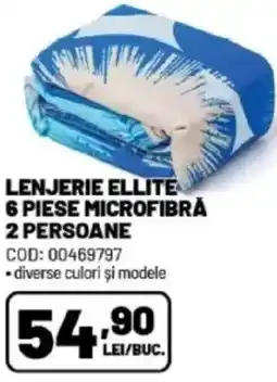 Ambient Lenjerie ellite 6 piese microfibra 2 persoane Ofertă