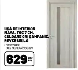 Ambient Uşa de interior maya, toc culoare gri sampanie, reversibilă Ofertă
