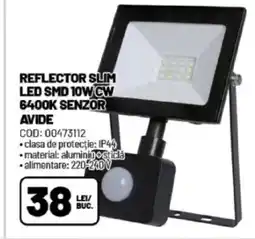 Ambient Reflector slim led smd 10w cw 6400k senzor avide Ofertă