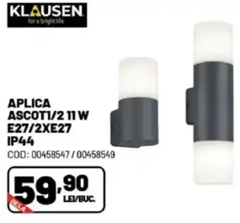 Ambient Aplica Ascot1/2 11 W E27/2XE27 IP44 Ofertă