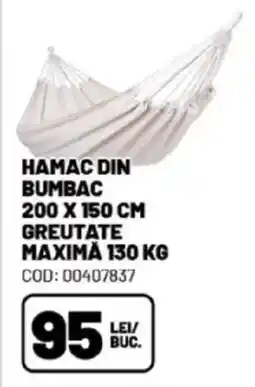 Ambient Hamac din bumbac 200 x 150 cm greutate maxima 130 kg Ofertă