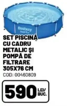Ambient Set piscina cu cadru metalic şi pompa de filtrare Ofertă