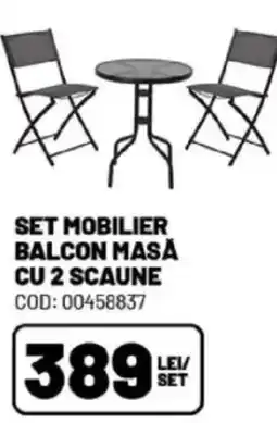Ambient Set mobilier balcon masă cu 2 scaune Ofertă