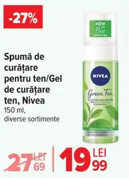 Carrefour Spumă de curăţare pentru ten/Gel de curățare ten, Nivea Ofertă