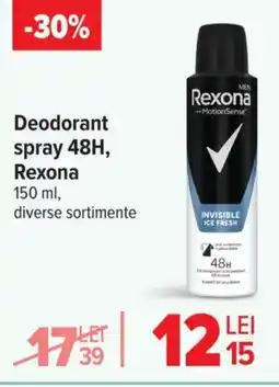 Carrefour Deodorant spray 48H, Rexona Ofertă