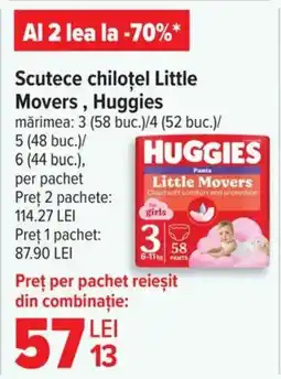 Carrefour Scutece chiloţel Little Movers, Huggies Ofertă