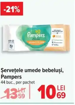 Carrefour Şerveţele umede bebeluşi, Pampers Ofertă