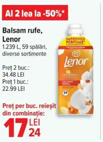 Carrefour Balsam rufe, Lenor Ofertă