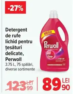 Carrefour Detergent de rufe lichid pentru țesături delicate, Perwoll Ofertă