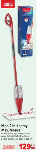 Carrefour Mop 2 în 1 spray Max, Vileda Ofertă