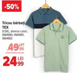 Carrefour Tricou bărbați, TEX Ofertă