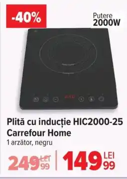 Carrefour Plită cu inducție HIC2000-25 Carrefour Home Ofertă