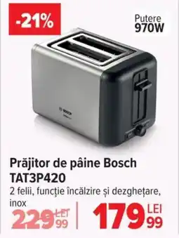 Carrefour Prăjitor de pâine Bosch TAT3P420 Ofertă
