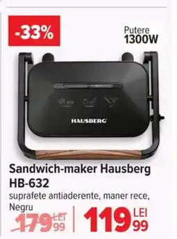 Carrefour Sandwich-maker Hausberg HB-632 Ofertă