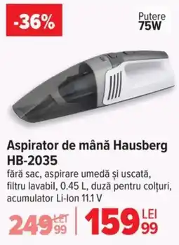 Carrefour Aspirator de mână Hausberg HB-2035 Ofertă