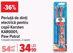 Carrefour Periuţă de dinți electrică pentru copii Karsten KAR0001, Paw Patrol Ofertă