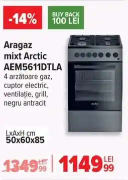Carrefour Aragaz mixt Arctic AEM5611DTLA Ofertă