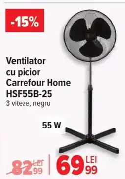 Carrefour Ventilator cu picior Carrefour Home HSF55B-25 Ofertă